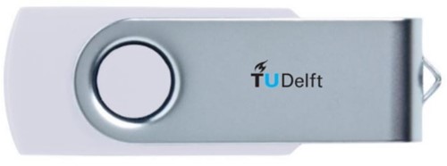 USB stick TuDelft 8GB + sleutelring karabijn