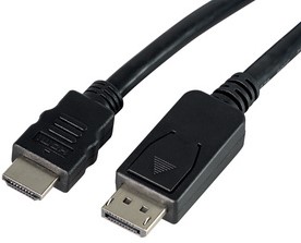Kabel Displayport - HDMI 5 meter zwart