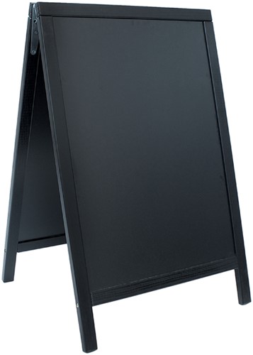 Stoepbord Securit 55x85x3cm zwart hout